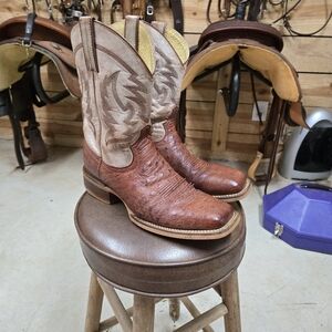 Justin Smooth Ostrich Boots